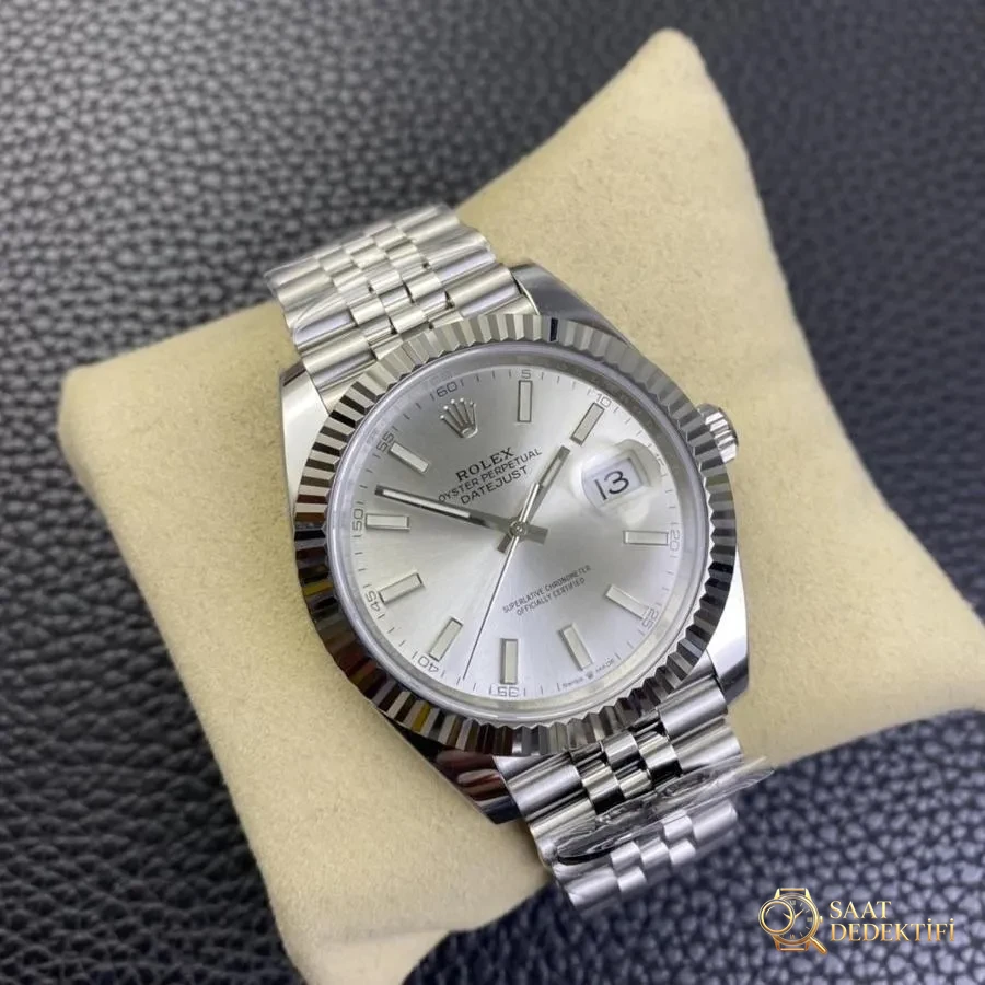 Clean Rolex Datejust Serisi m126334 (Beyaz Kadran) Kol Saati - Kasa Profili ve Kurma Kolu İncelemesi