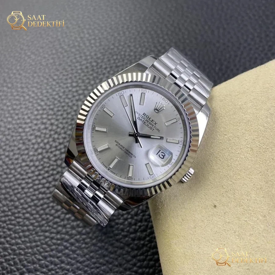 Clean Rolex Datejust Serisi m126334 (Beyaz Kadran) Kol Saati - Klips Kilidi ve Lazer Damgalar