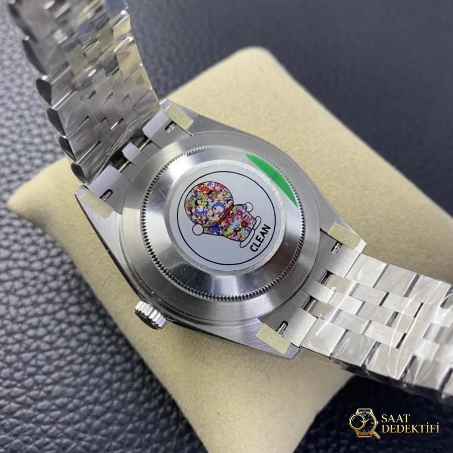 Clean Rolex Datejust Serisi m126334 (Beyaz Kadran) Kol Saati - Fosfor ve Super-LumiNova Gece Görünümü
