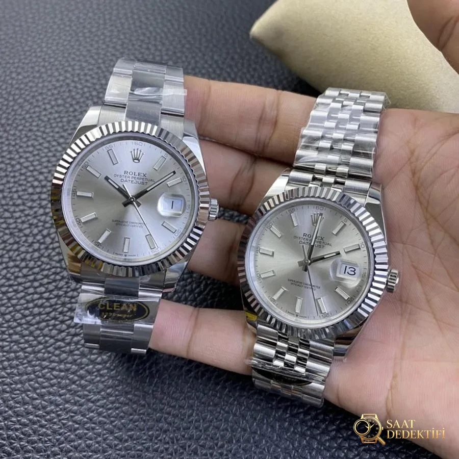 Clean Rolex Datejust Serisi m126334 (Beyaz Kadran) Kol Saati - Genel Açı ve Estetik Duruş