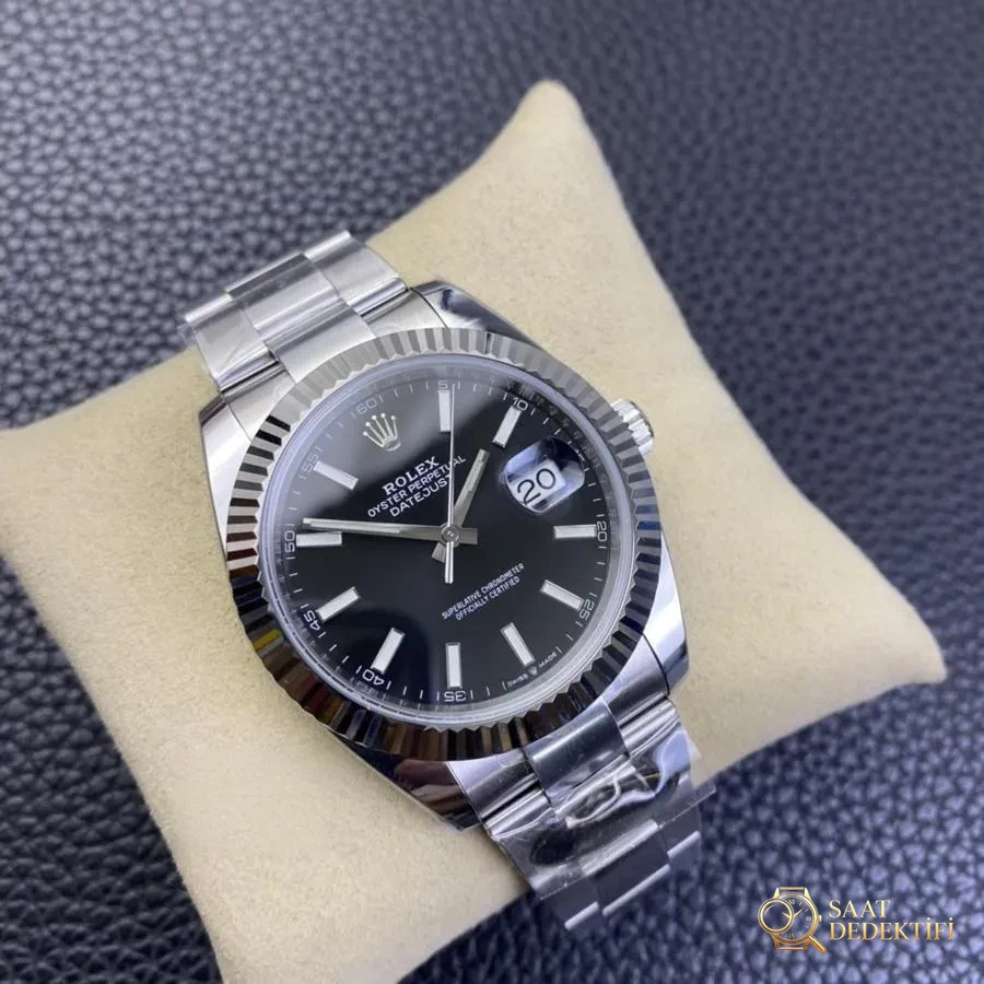 Clean Rolex Datejust Serisi m126334 (Siyah Kadran) Kol Saati - Kasa Profili ve Kurma Kolu İncelemesi