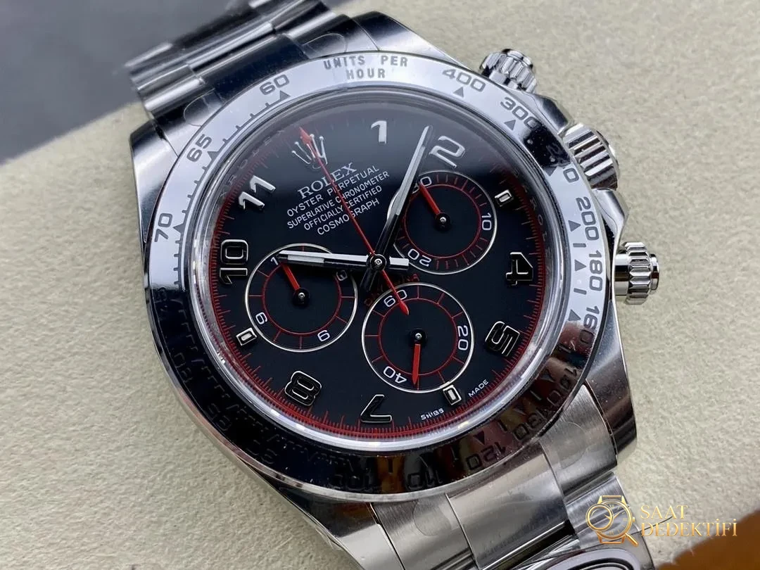 Clean Rolex Daytona 116509 beyaz altın kırmızı şeytan Dai bir bakışta belli olur mu? - Kadran Detayı ve Bezel İşçiliği