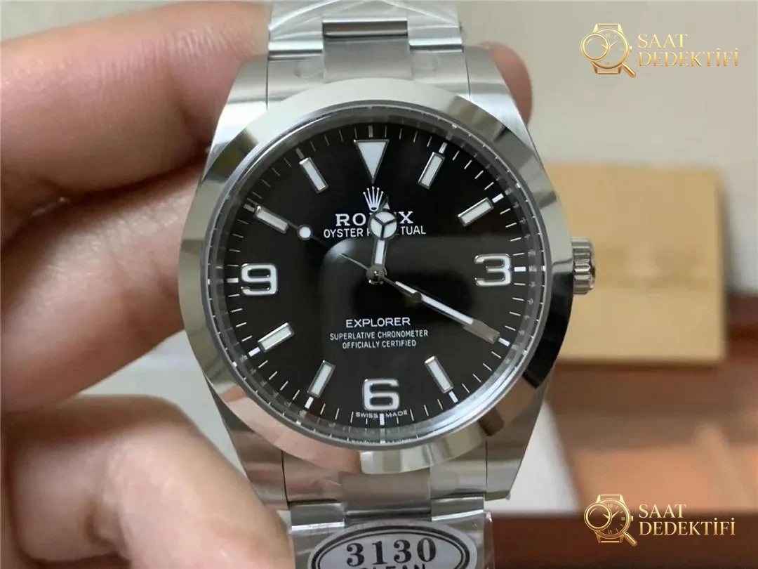 Clean Rolex Explorer 1. Nesil 3132 mekanizmalı 39 mm alınır mı? - Kadran Detayı ve Bezel İşçiliği