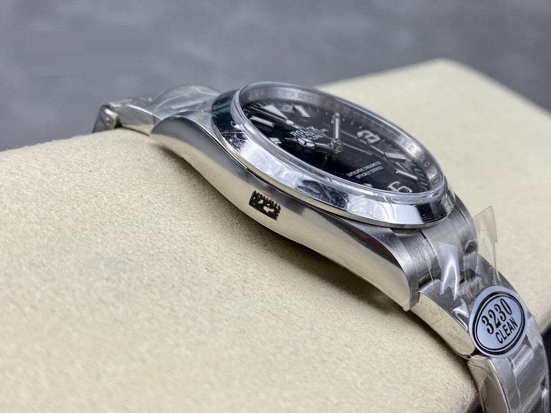 Clean Rolex Explorer I 36 mm 3230 mekanizmalı — bir bakışta replika olduğu belli olur mu? — 6. fotoğraf