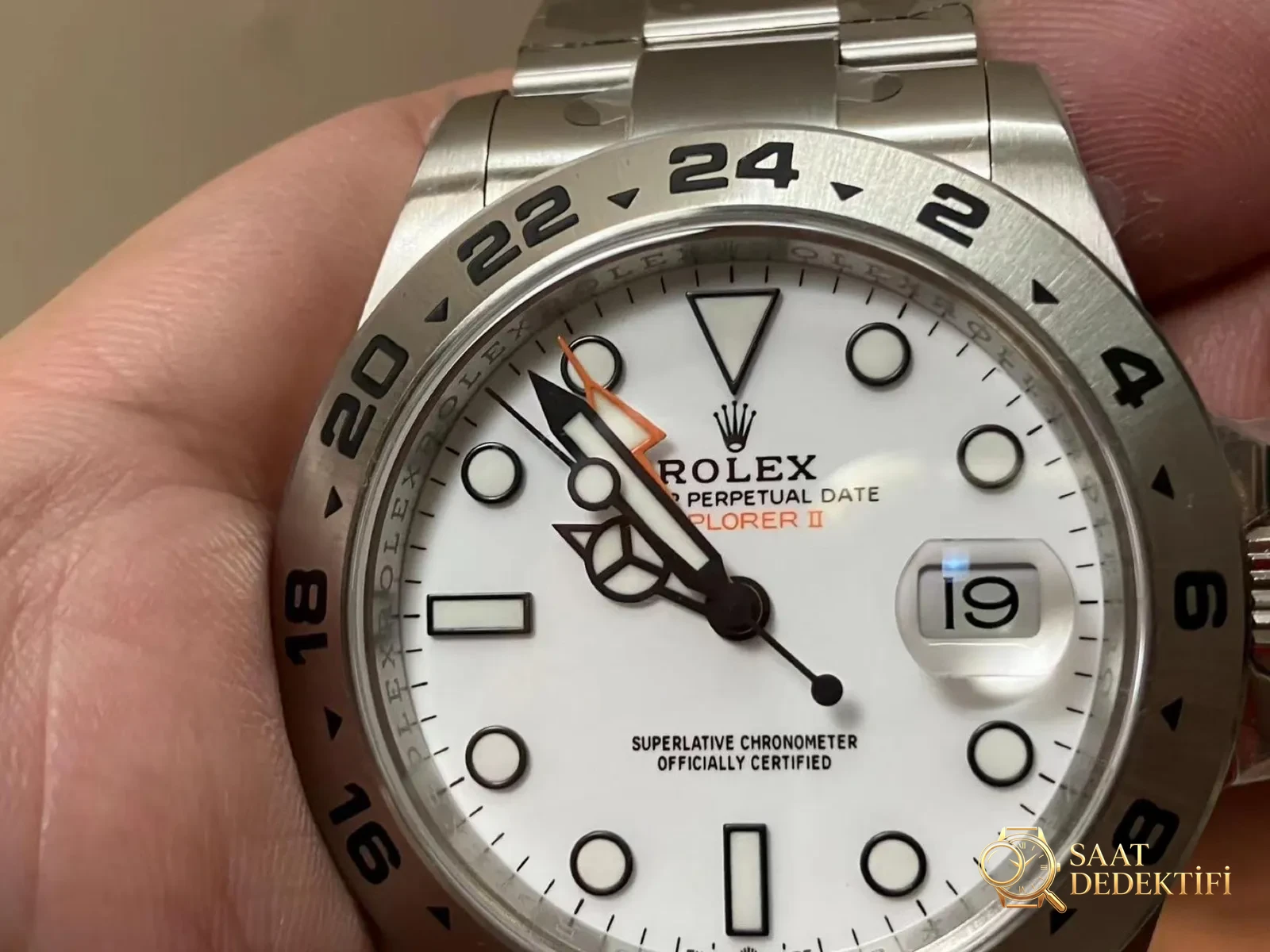 Clean Rolex Explorer II 226570 — güncellenmiş Explorer II, versiyona uygun E harfi - Bilezik, Toka ve Klips Mekanizması