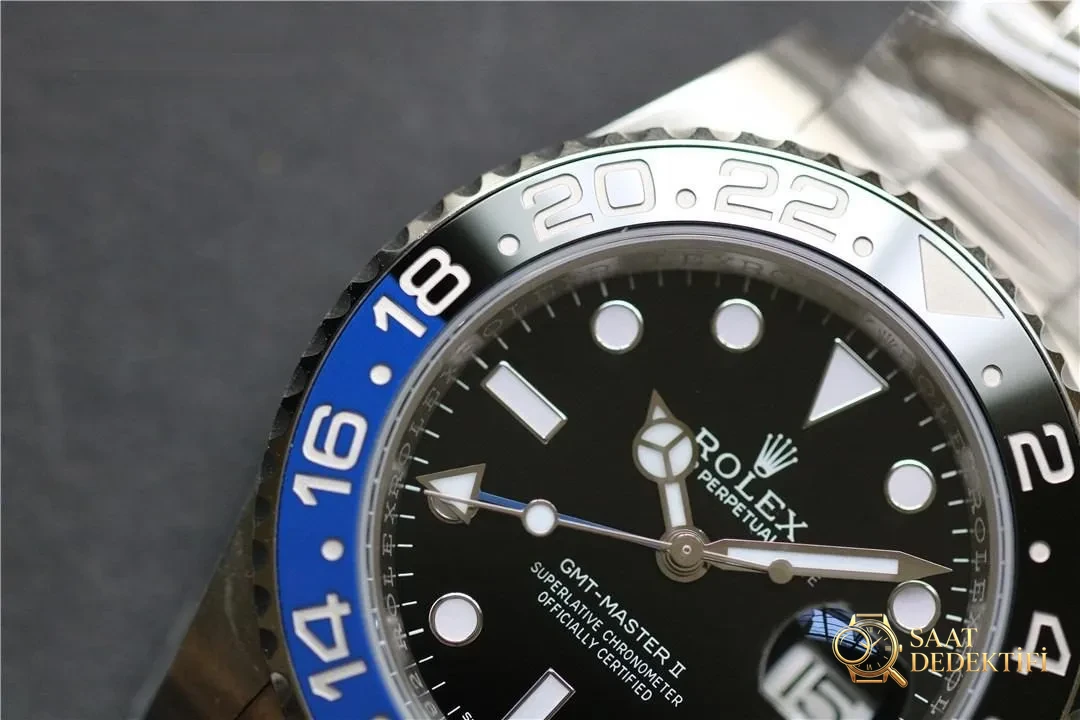 Clean Rolex GMT Inter Milan bezel/mavi-siyah bezel detay işçiliği iyi mi? - Makro Kadran ve İndeks İşçiliği