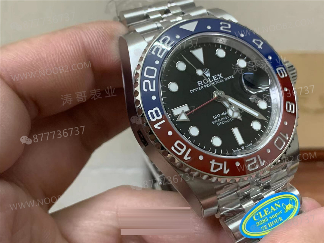 Clean Rolex GMT kırmızı-mavi (Pepsi) bezel, Dandong 3285 mekanizmayla nasıl bir saat? — 6. fotoğraf