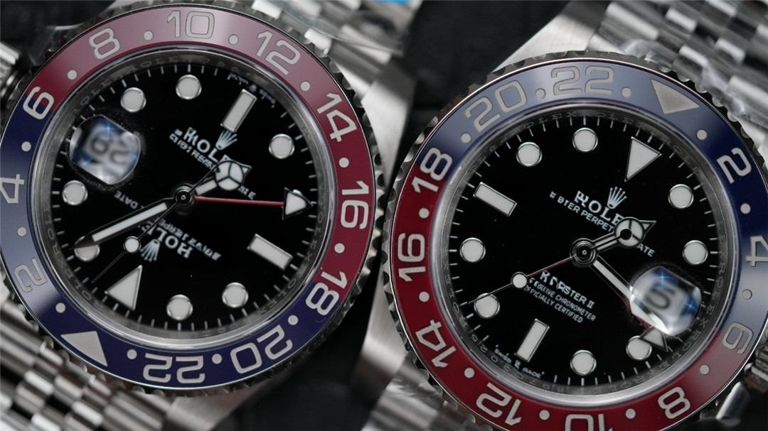 Clean Rolex GMT Kola Bezelinde v2 ile v2s Versiyonlarının Renk Karşılaştırması — 6. fotoğraf