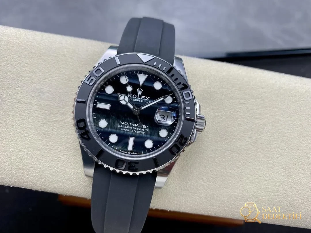 Clean Rolex kartal gözü taş kadranlı platin Yacht-Master m226659 kaliteli mi? - Kadran Detayı ve Bezel İşçiliği