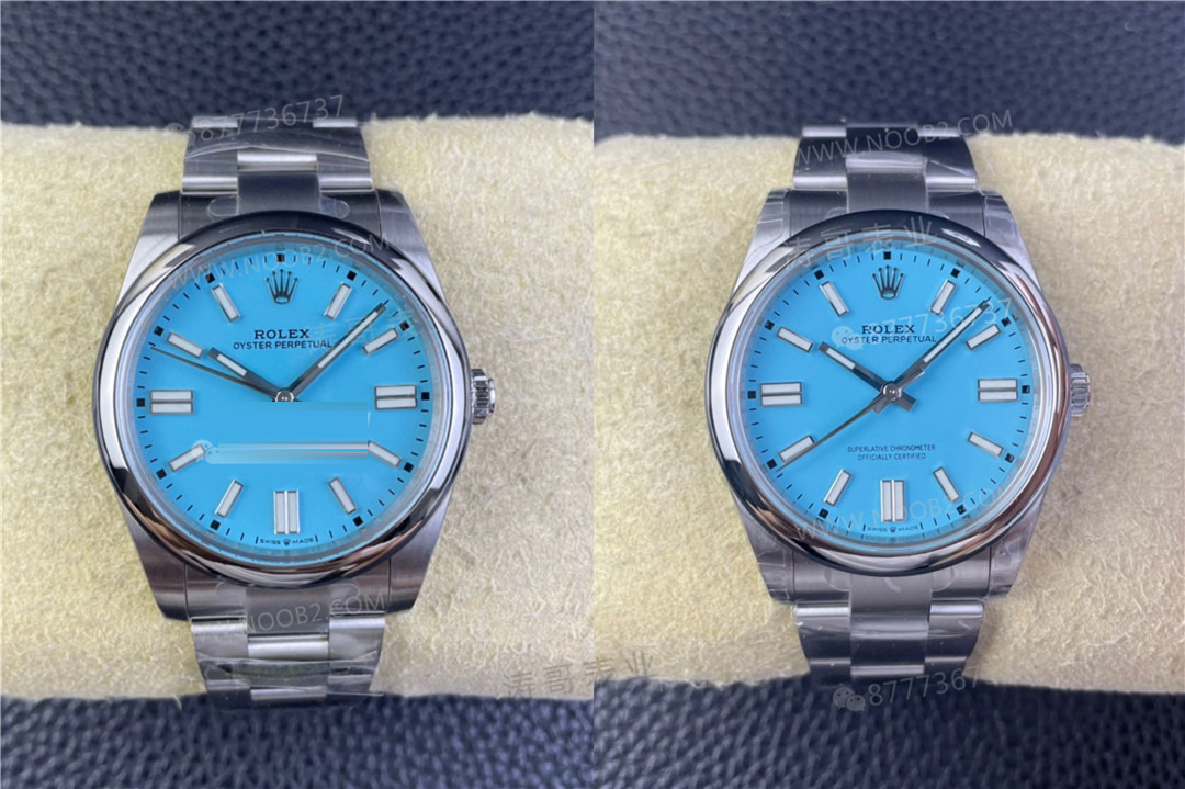 Clean Rolex Oyster Perpetual, VS Factory Perpetual Tiffany mavisi ile karşıya: Hangisi daha üstün? — 1. fotoğraf
