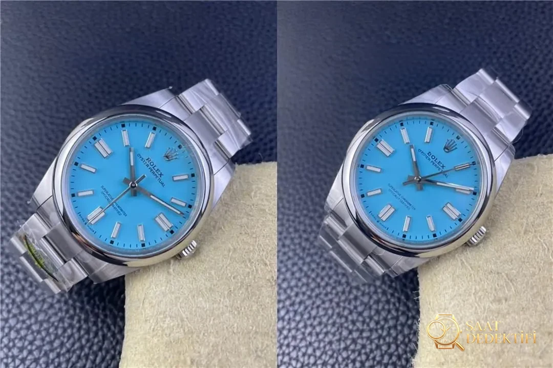 Clean Rolex Oyster Perpetual, VS Factory Perpetual Tiffany mavisi ile karşıya: Hangisi daha üstün? - Arka Kapak ve Mekanizma Detayı