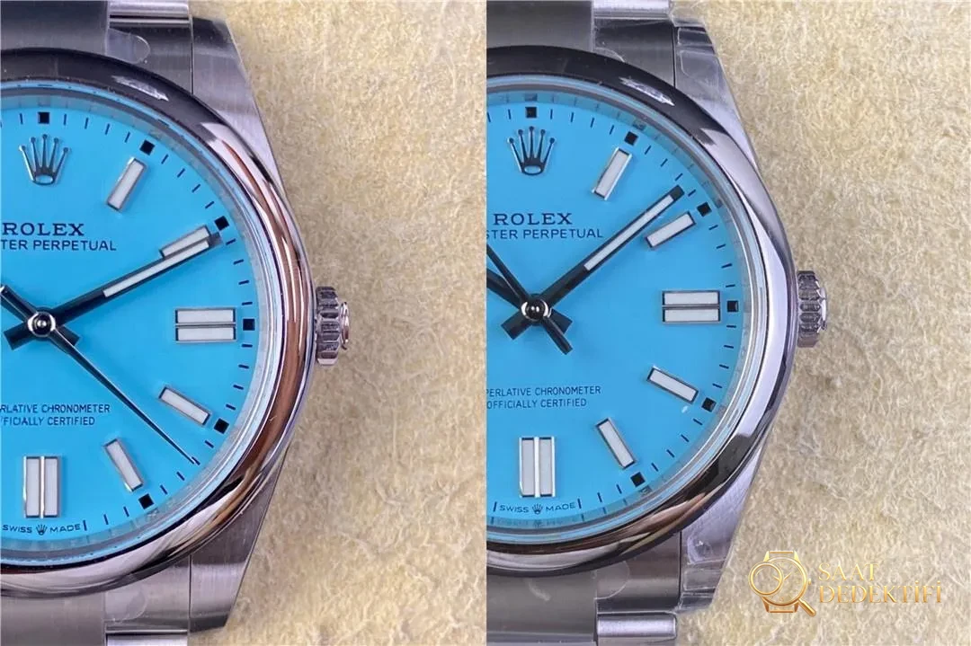 Clean Rolex Oyster Perpetual, VS Factory Perpetual Tiffany mavisi ile karşıya: Hangisi daha üstün? - Bilezik, Toka ve Klips Mekanizması