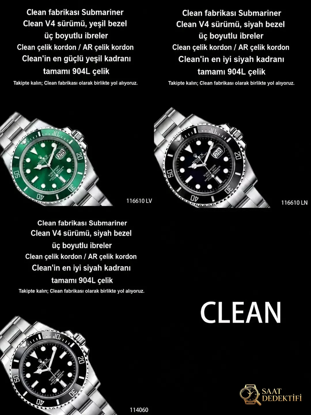 Clean Rolex Submariner ile ZZ Factory V3 hangisi daha iyi? - Kasa Profili ve Kurma Kolu İncelemesi