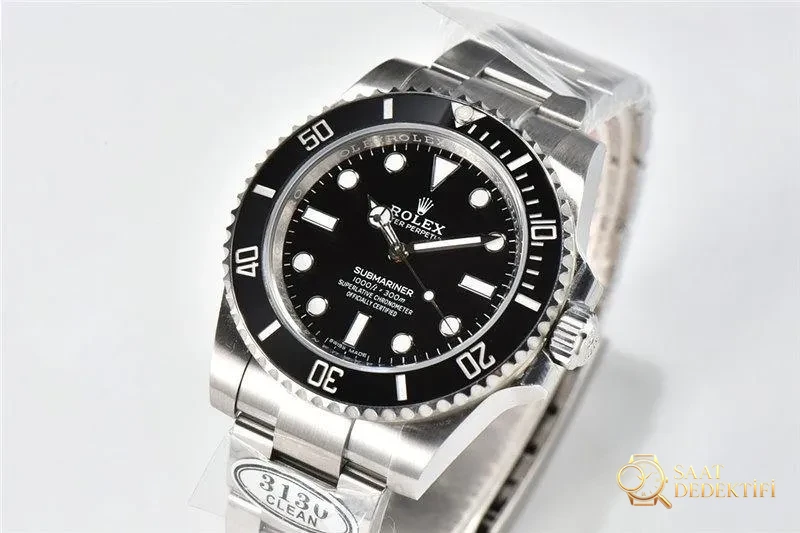 Clean Rolex Tarihsiz Siyah Su Hayaleti 114060 Saat İncelemesi - Kasa Profili ve Kurma Kolu İncelemesi