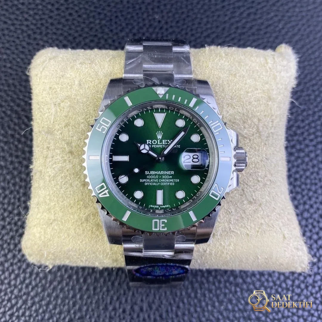 Clean Rolex Yeşil Su Hayaleti ve Siyah Su Hayaleti V5 Versiyonu 3135 Mekanizma İşçilik İncelemesi - Kadran Detayı ve Bezel İşçiliği