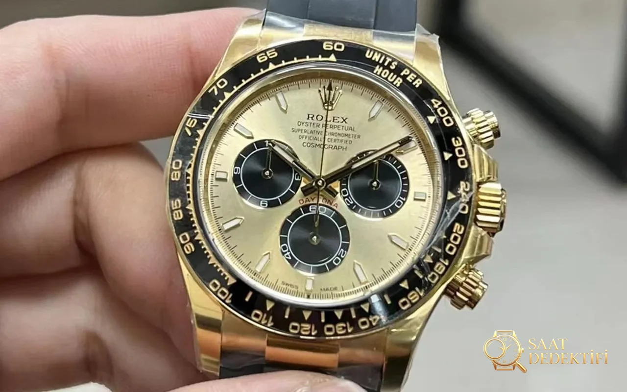 Clean Shawn Yue tarzı Rolex Daytona 4131 mekanizması bir bakışta sahte belli olur mu? - Arka Kapak ve Mekanizma Detayı