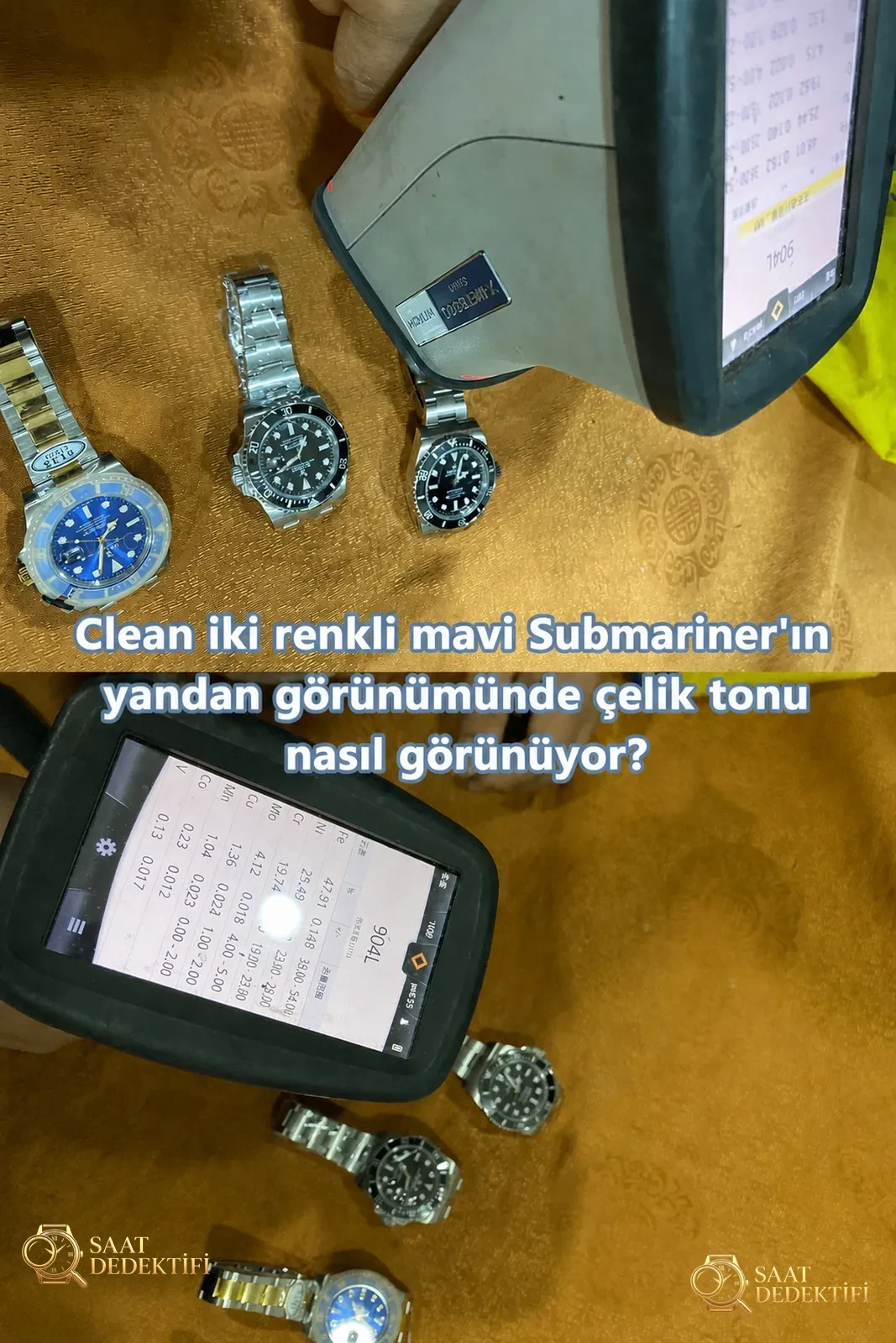 Gerçek-replika karşılaştırması: Clean iki renk mavi su hayaletinün yan tarafından çelik rengi mi görünüyor? - Bilezik Bakla Ayrımı ve Pim Yapısı