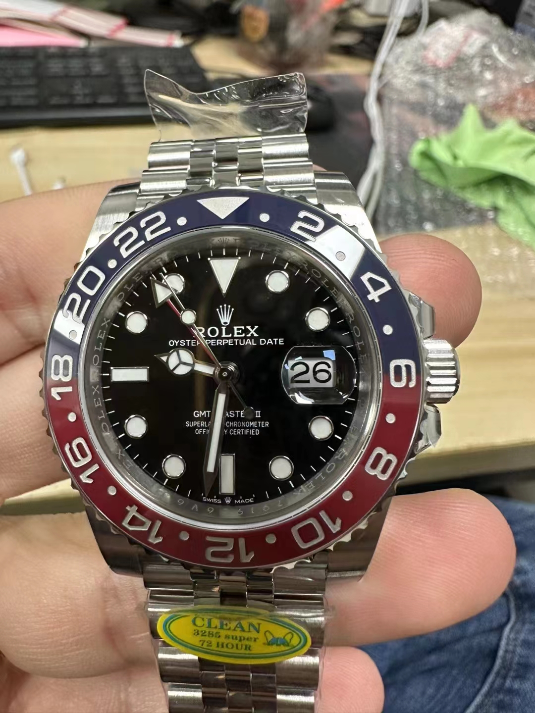 Clean Replika Rolex GMT-Master II Pepsi Jubilee