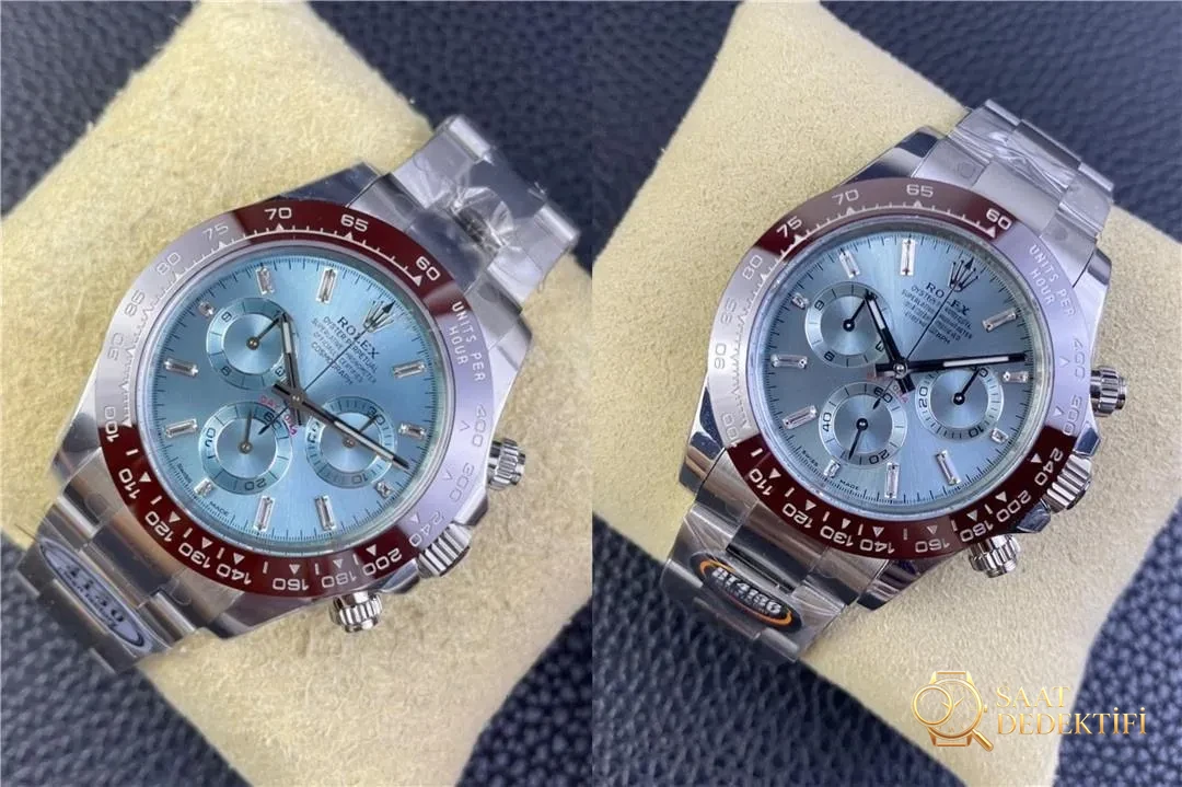 Clean ve BT Factory Rolex Buz Mavisi Daytona Karşılaştırması: Hangisinin Kalitesi Daha İyi? - Arka Kapak ve Mekanizma Detayı