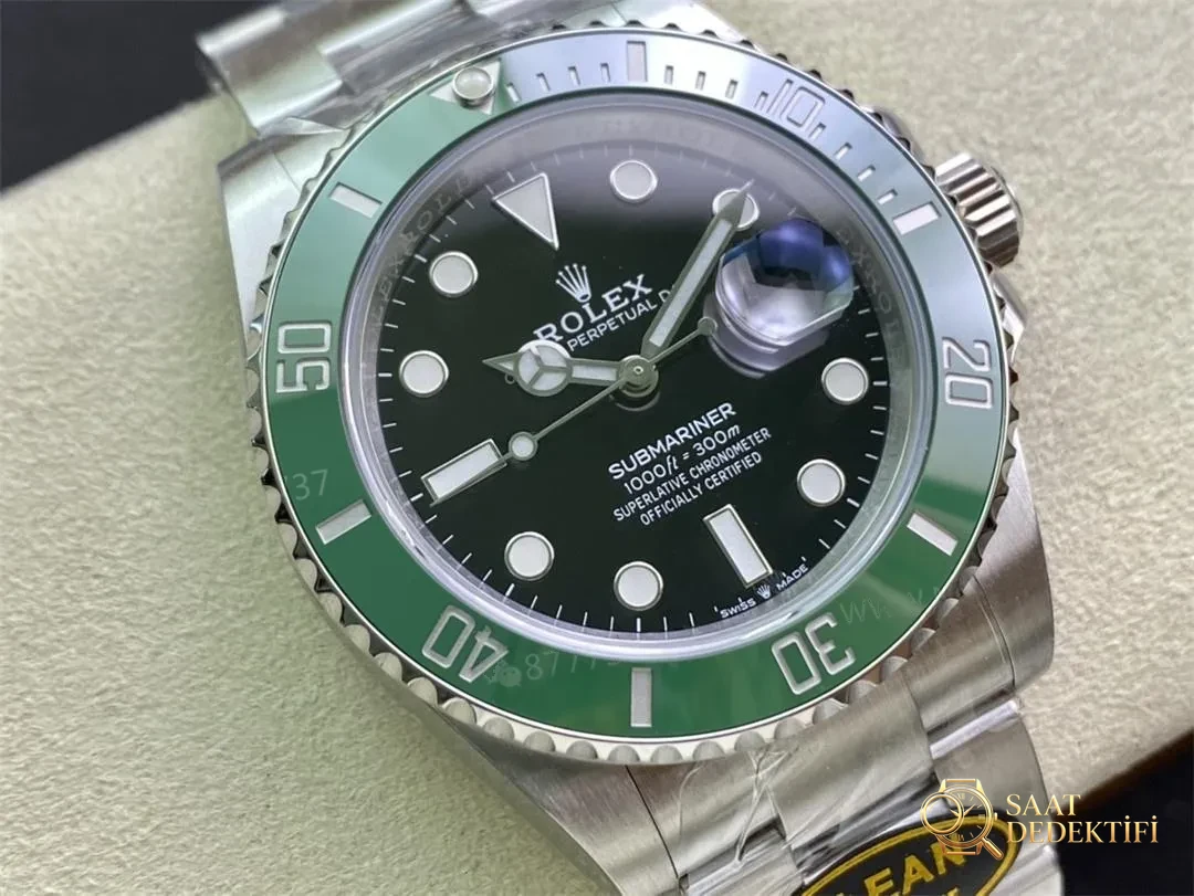 Clean yeşil su hayaleti 126610LV yeşil-siyah 41 mm replika saat nasıl seçilir? - Kadran Detayı ve Bezel İşçiliği