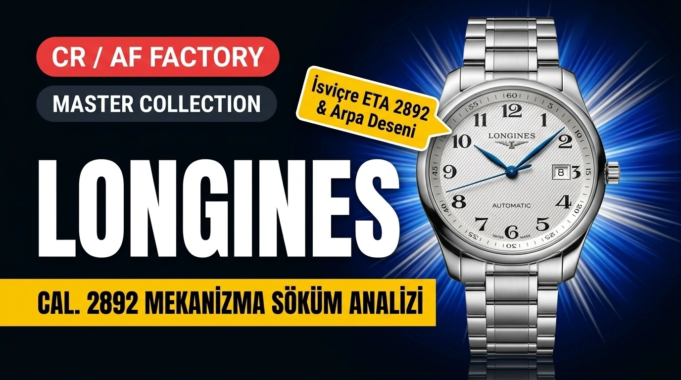 CR Factory (AF) Longines Master Collection 2892 Mekanizma Söküm Analizi