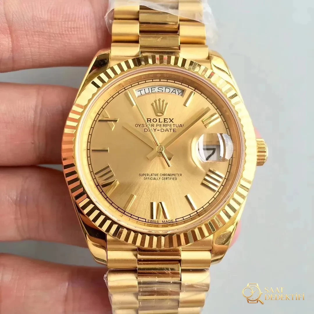 Rolex Day-Date Replika Saat İncelemesi - Ön Görünüm ve Kasa Tasarımı