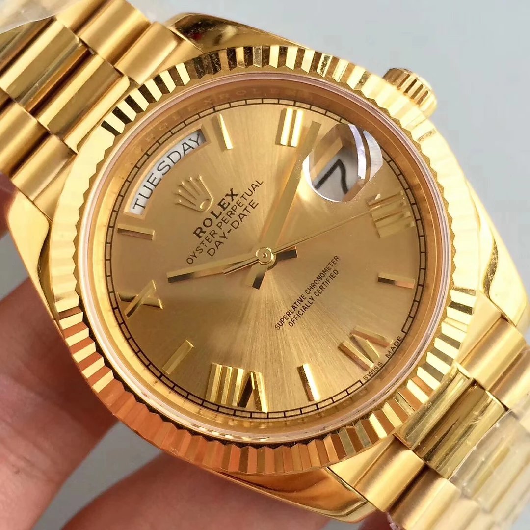 Replika Rolex Day Date Altın Kadran