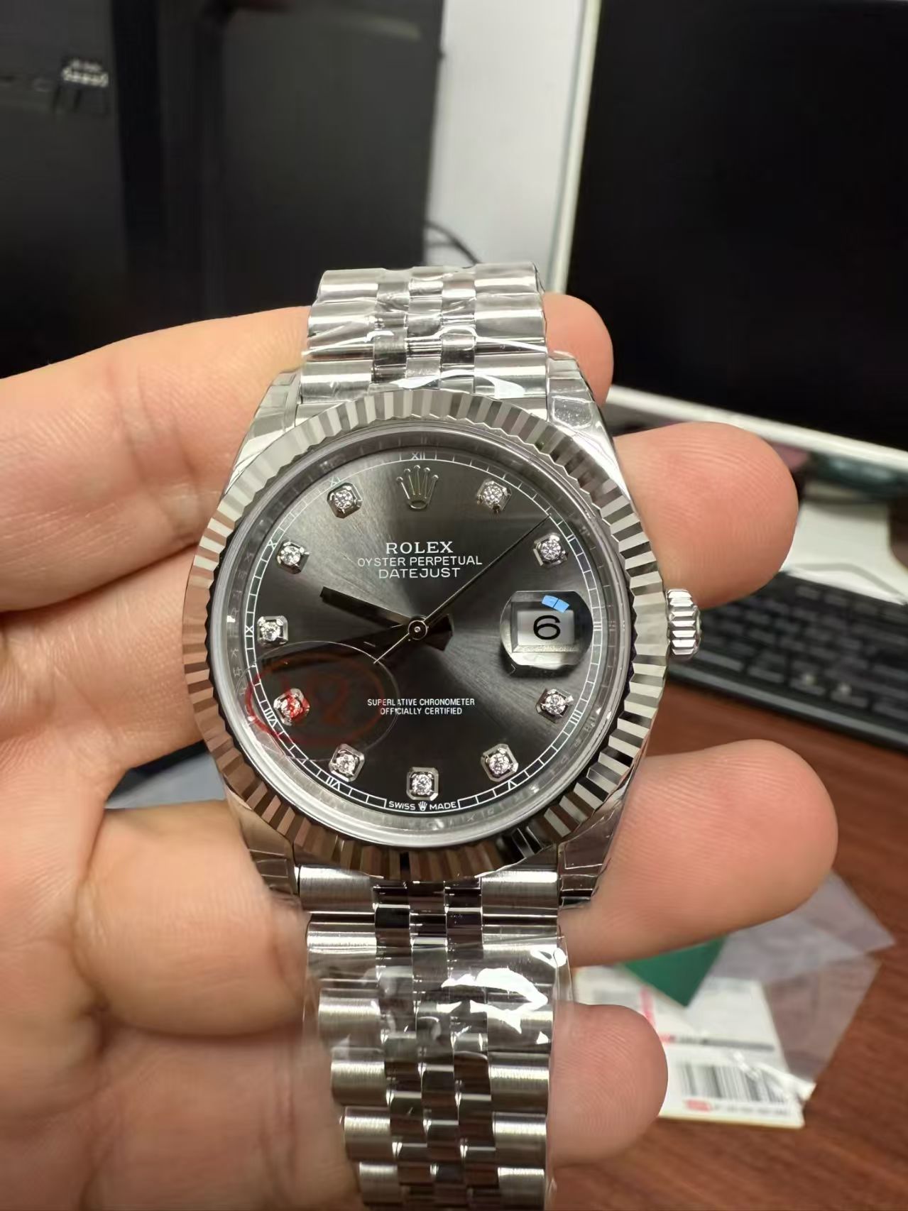 VS Datejust V2 Gri Pırlantalı