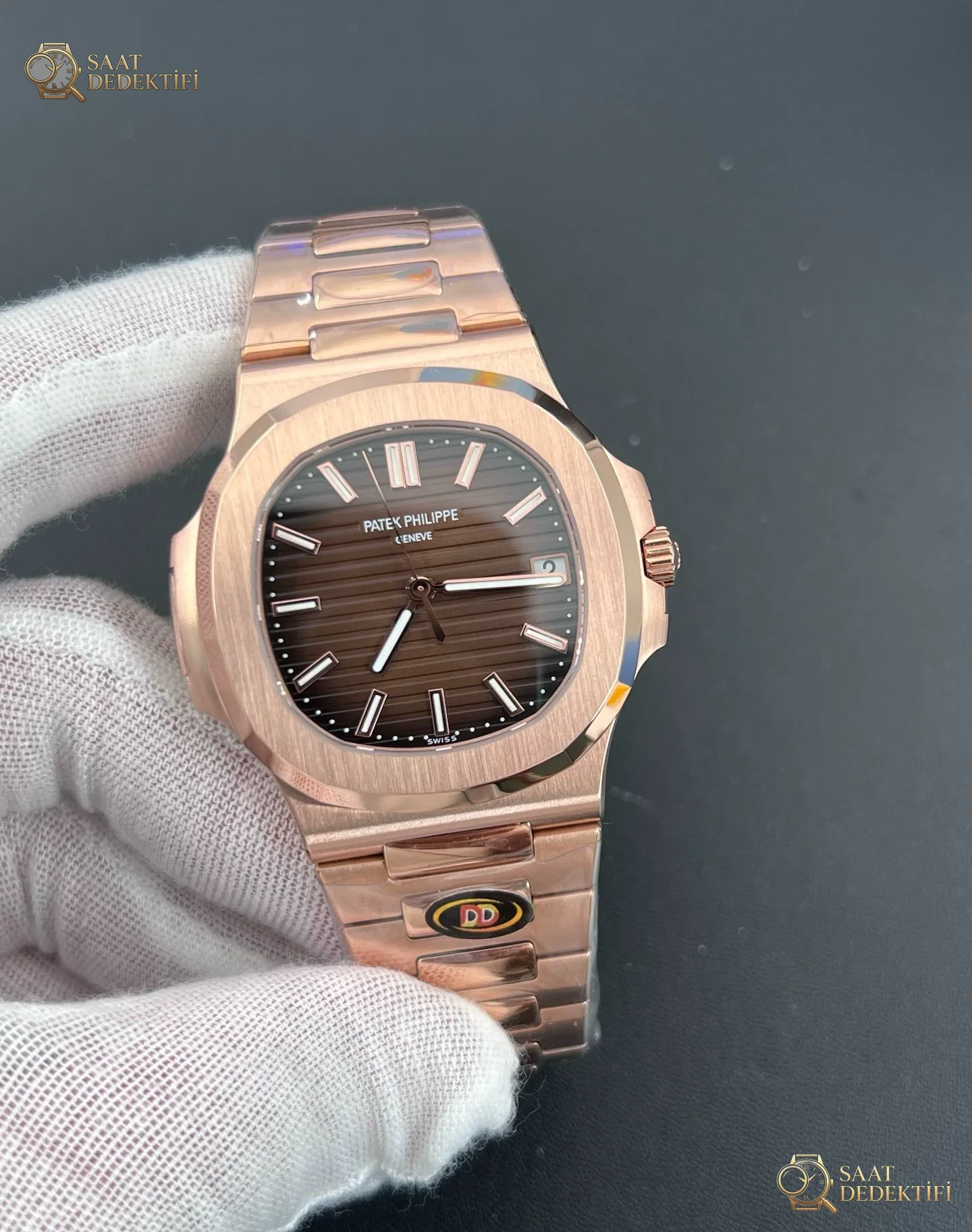 DDF Patek Philippe Nautilus 5711R Rose Gold Ağırlıklı Kasa İncelemesi - Makro Laboratuvar ve Detay İncelemesi