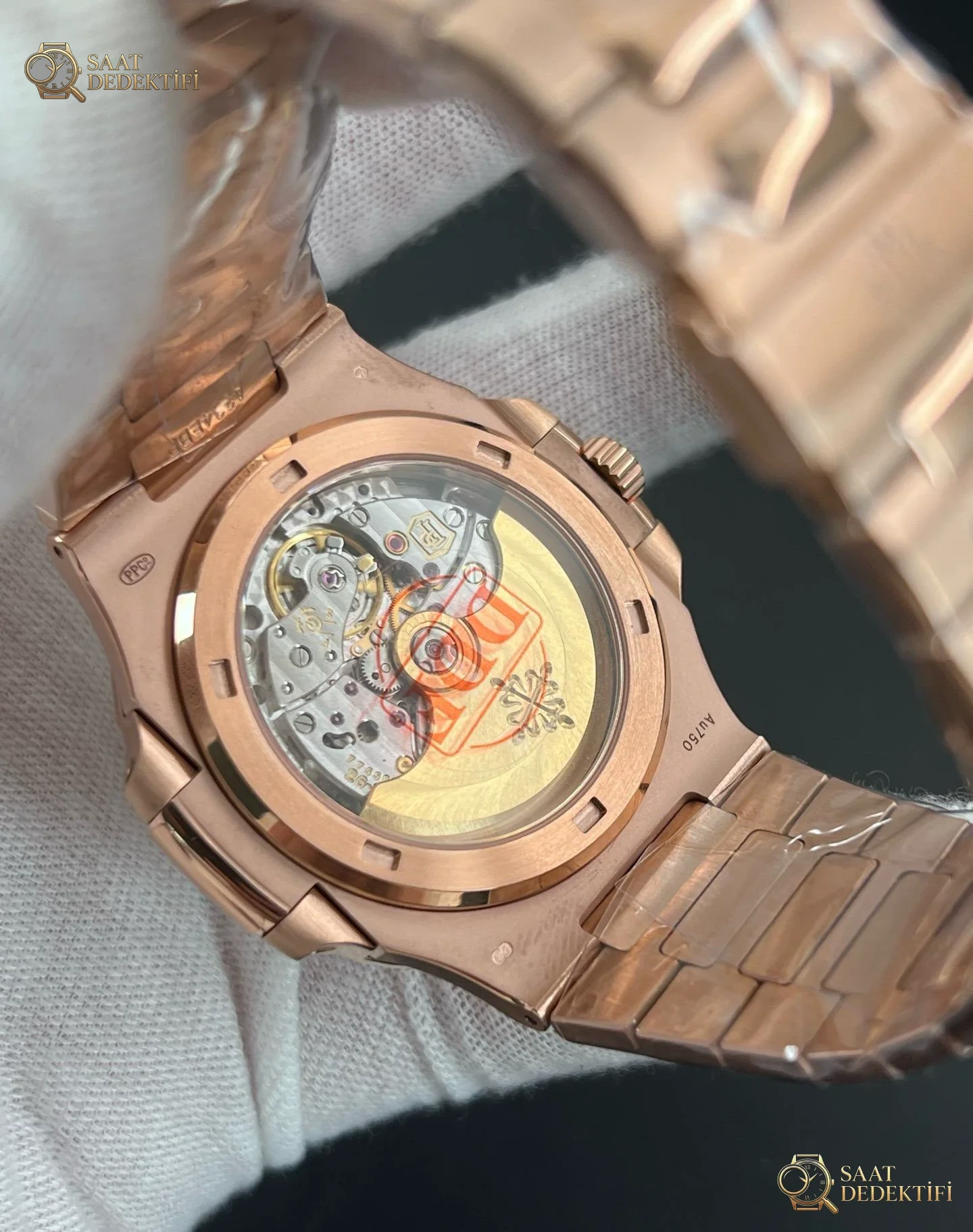 DDF Patek Philippe Nautilus 5711R Rose Gold Ağırlıklı Kasa İncelemesi - Makro Laboratuvar ve Detay İncelemesi