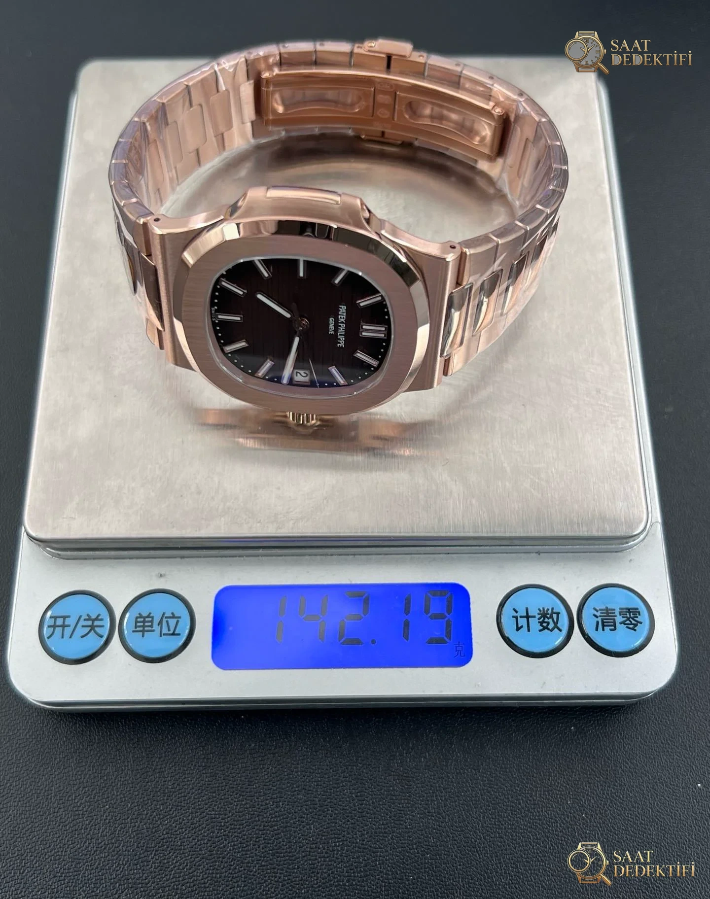 DDF Patek Philippe Nautilus 5711R Rose Gold Ağırlıklı Kasa İncelemesi - Makro Laboratuvar ve Detay İncelemesi
