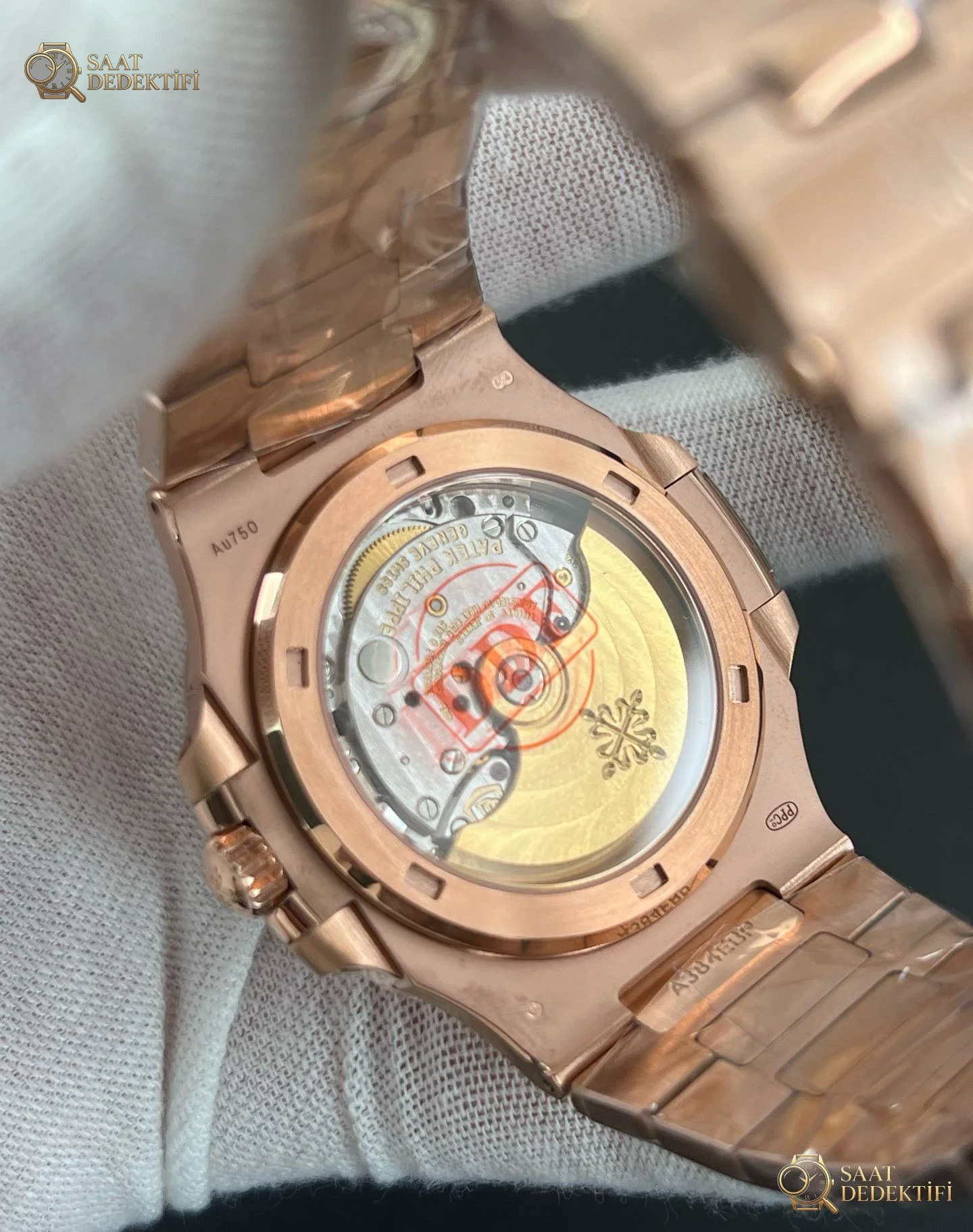 DDF Patek Philippe Nautilus 5711R Rose Gold Ağırlıklı Kasa İncelemesi - Makro Laboratuvar ve Detay İncelemesi