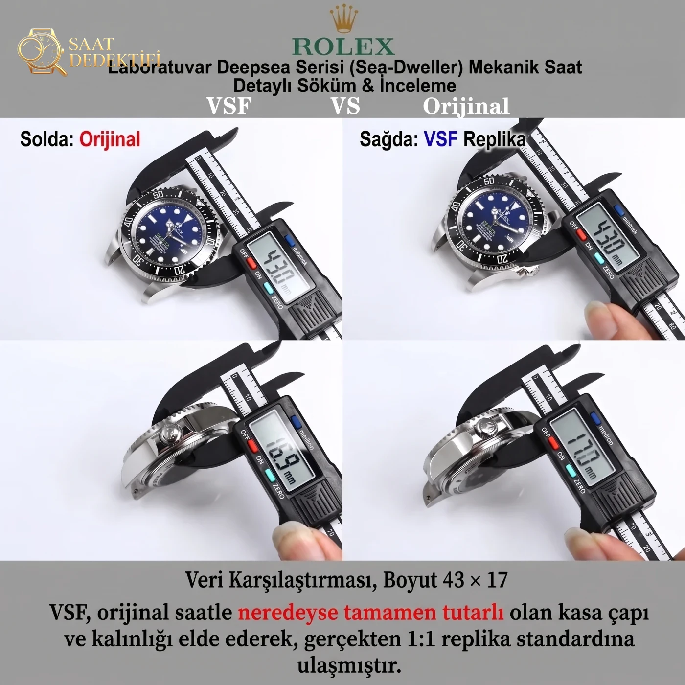 Tiefseeäquivalenz: VSF Rolex Deepsea D-Blue Ref.-Nr. 126660