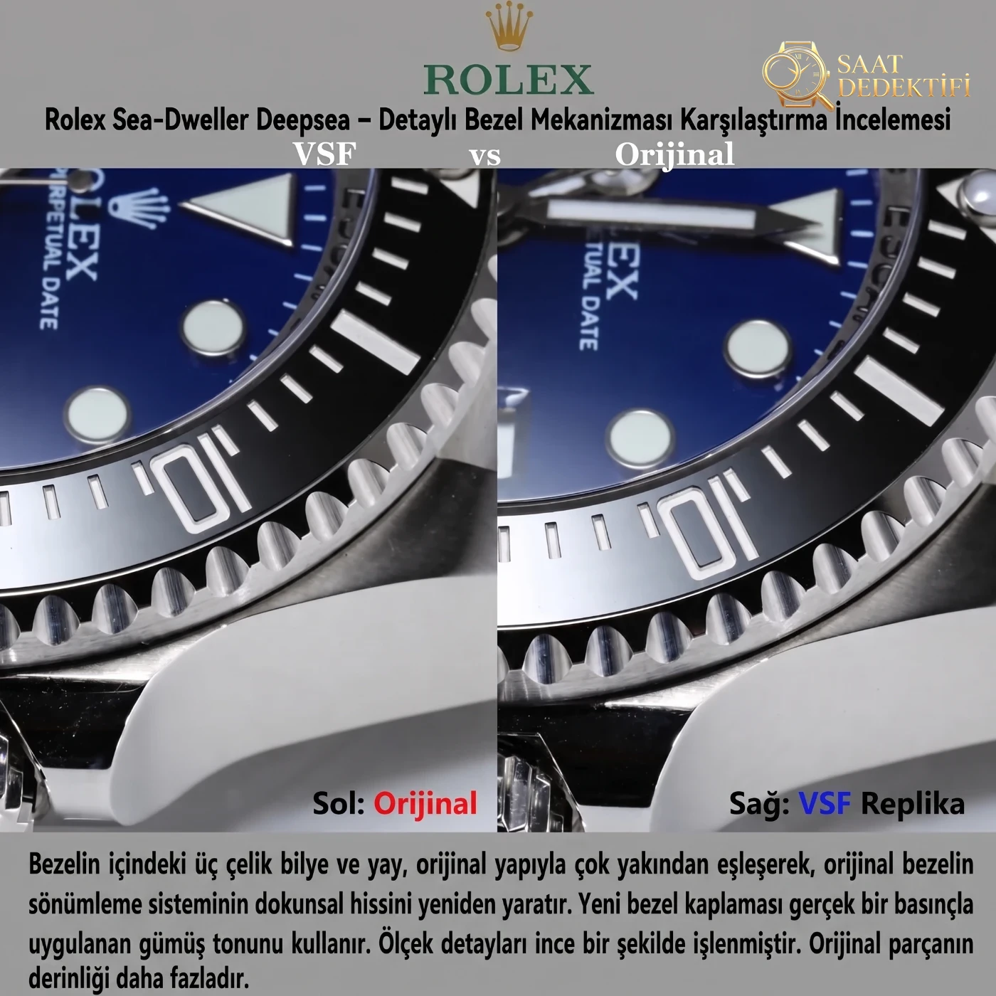 Tiefseeäquivalenz: VSF Rolex Deepsea D-Blue Ref.-Nr. 126660