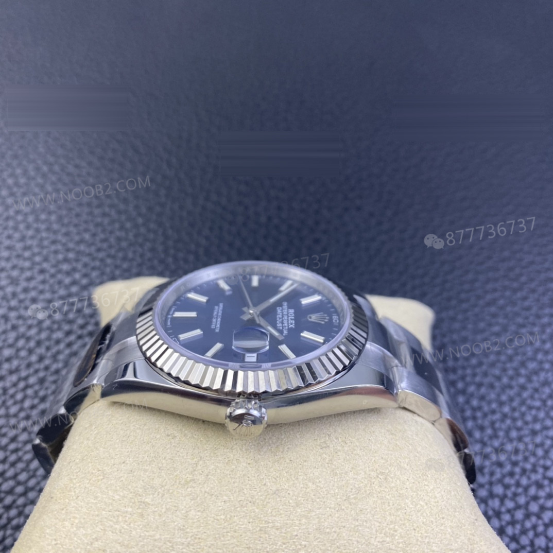 Detaylı İnceleme: Clean Rolex Datejust 41 126334 Mavi Kadran Replika — 6. fotoğraf