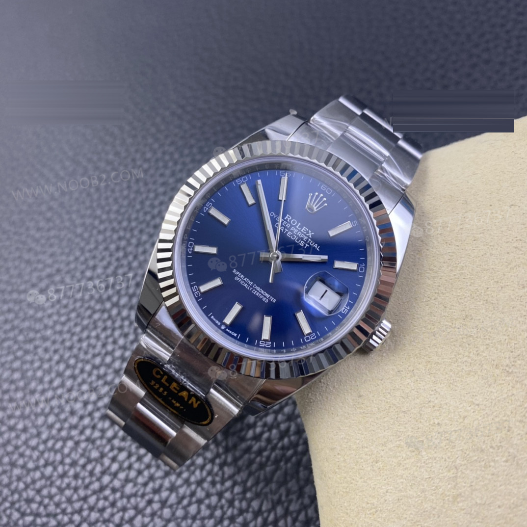 Detaylı İnceleme: Clean Rolex Datejust 41 126334 Mavi Kadran Replika — 7. fotoğraf