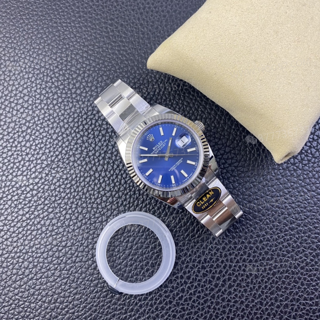 Detaylı İnceleme: Clean Rolex Datejust 41 126334 Mavi Kadran Replika — 8. fotoğraf