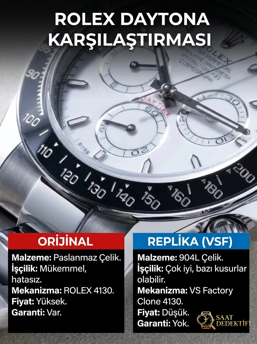 Detaillierte Rezension: VS Factory 2026 Rolex Daytona Ref. 126502-0001 Super Clone – Gehäuseprofil und Kronenbewertung