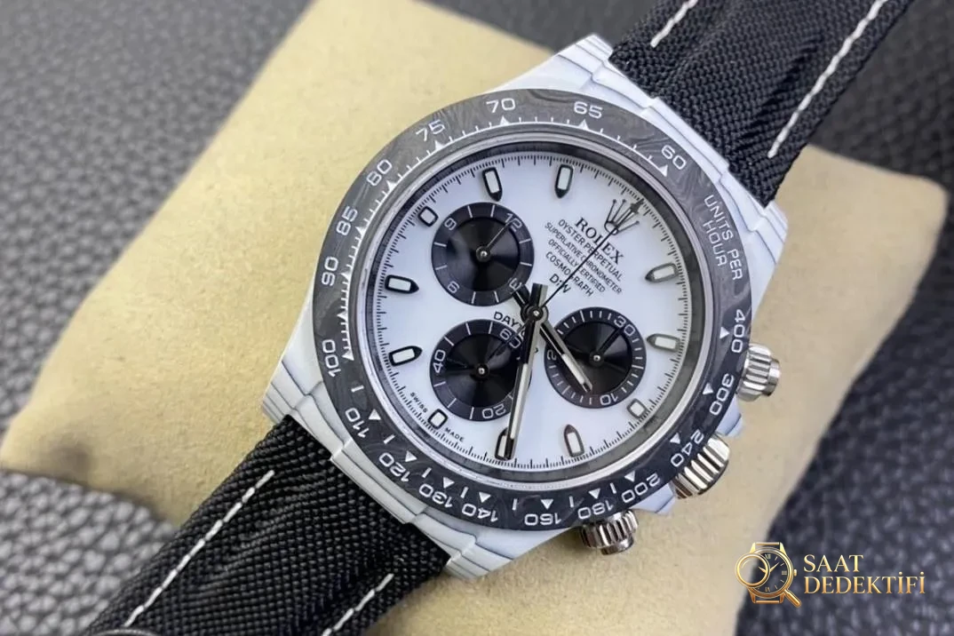 DIW ve N Factory iş birliğiyle üretilen Rolex 4130 Daytona modifiyeli NTPT karbon fiber kasa: işçiliği nasıl? - Kasa Profili ve Kurma Kolu İncelemesi