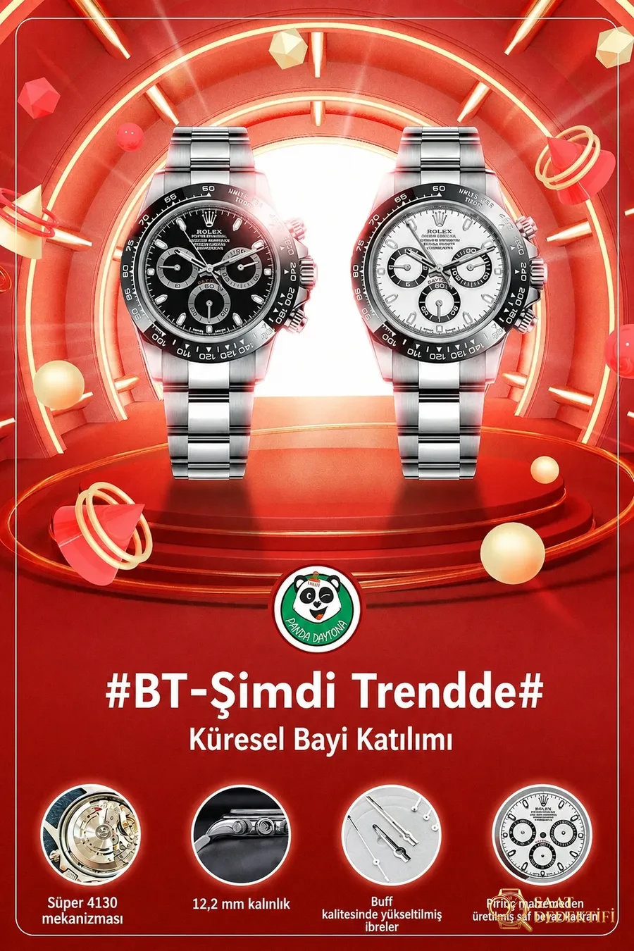 Rolex Daytona BT Factory İncelemesi - Ön Görünüm ve Kasa Tasarımı