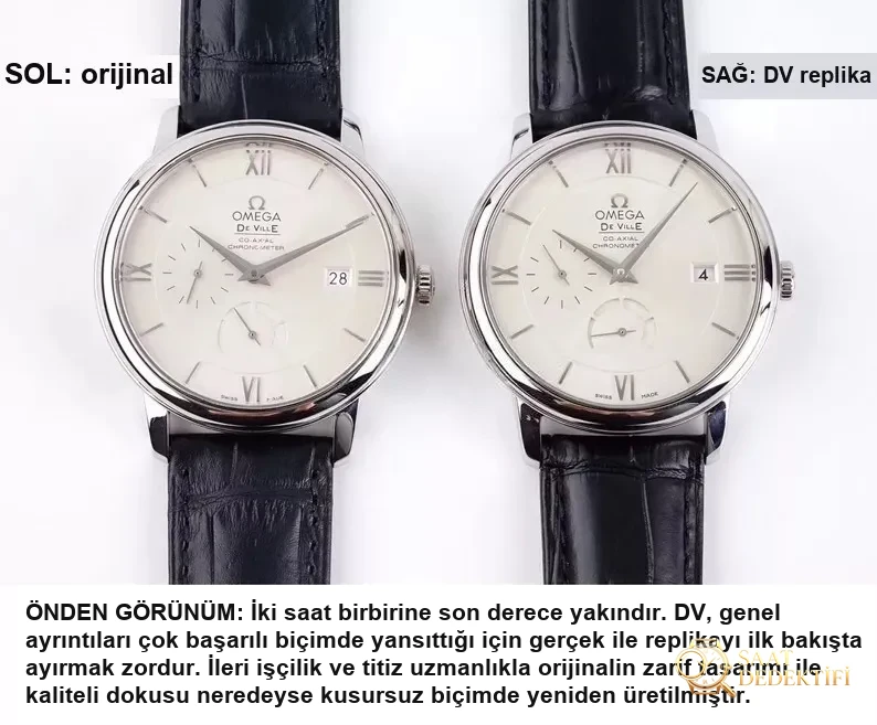 DV Factory Omega De Ville güç göstergeli 424 çok fonksiyonlu replika saat gerçek-replika karşılaştırması ve incelemesi - Bilezik, Toka ve Klips Mekanizması