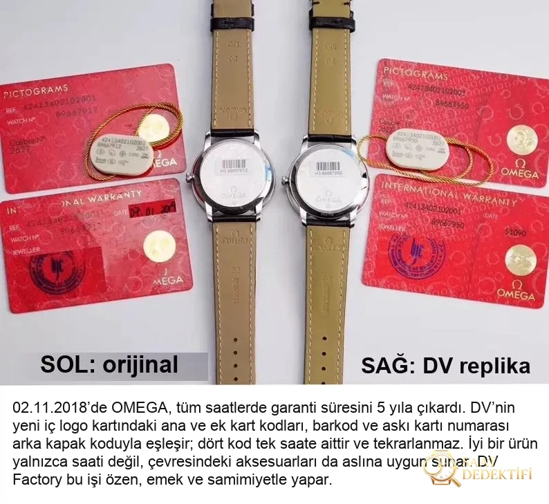 DV Factory Omega De Ville güç göstergeli 424 çok fonksiyonlu replika saat gerçek-replika karşılaştırması ve incelemesi - Fosfor ve Super-LumiNova Gece Görünümü