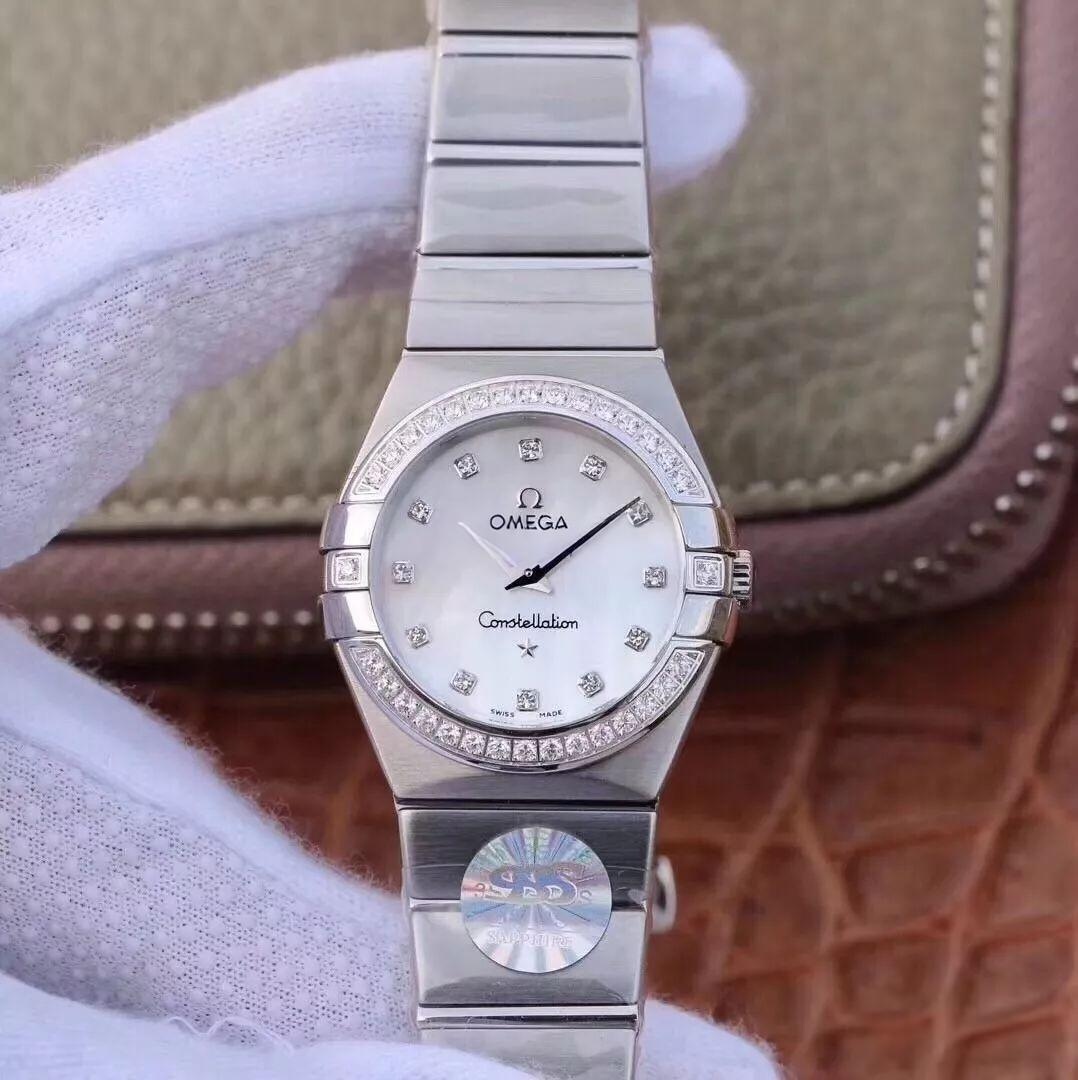 En Güncel 3S (SSS) Fabrikası Omega Constellation Orijinal Mekanizma 27 MM Kuvars Kadın Replika Saat Gerçek-Replika Karşılaştırması ve Orijinal İnceleme — 7. fotoğraf