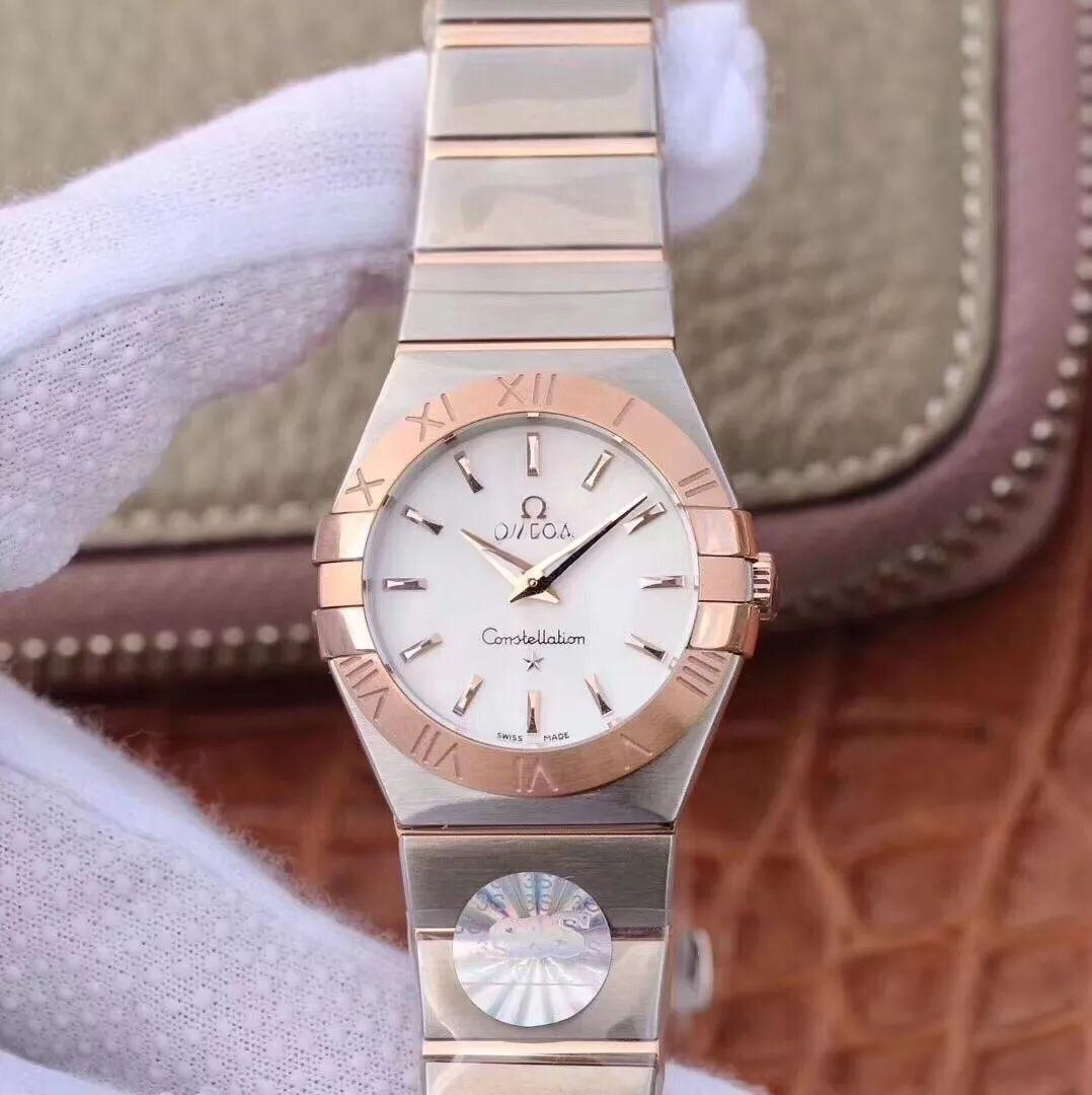 En Güncel 3S (SSS) Fabrikası Omega Constellation Orijinal Mekanizma 27 MM Kuvars Kadın Replika Saat Gerçek-Replika Karşılaştırması ve Orijinal İnceleme — 9. fotoğraf