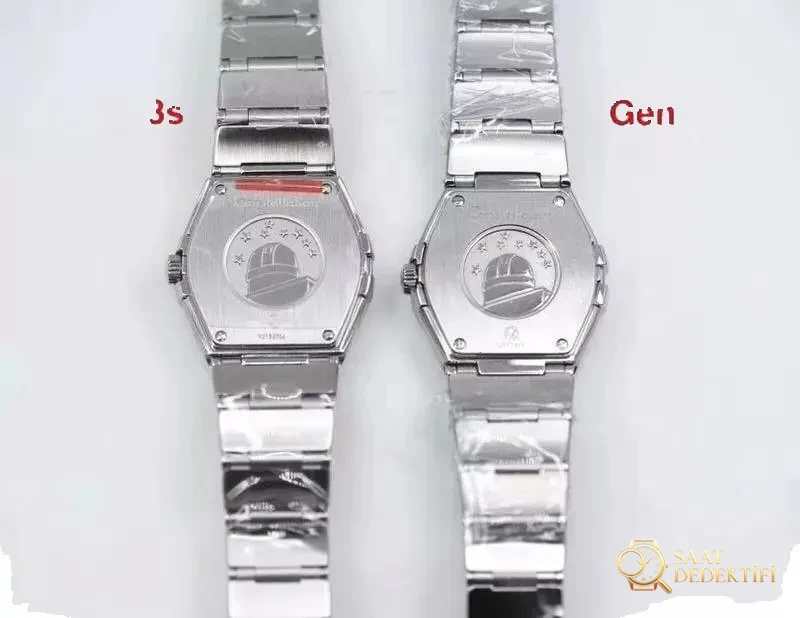 En Güncel 3S (SSS) Fabrikası Omega Constellation Orijinal Mekanizma 27 MM Kuvars Kadın Replika Saat Gerçek-Replika Karşılaştırması ve Orijinal İnceleme - Toka İçi Mikro Ayar Mekanizması