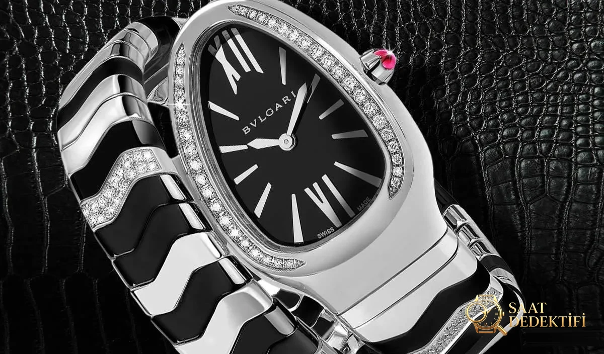 BVLGARI Serpenti Saat Siyah Pırlantalı