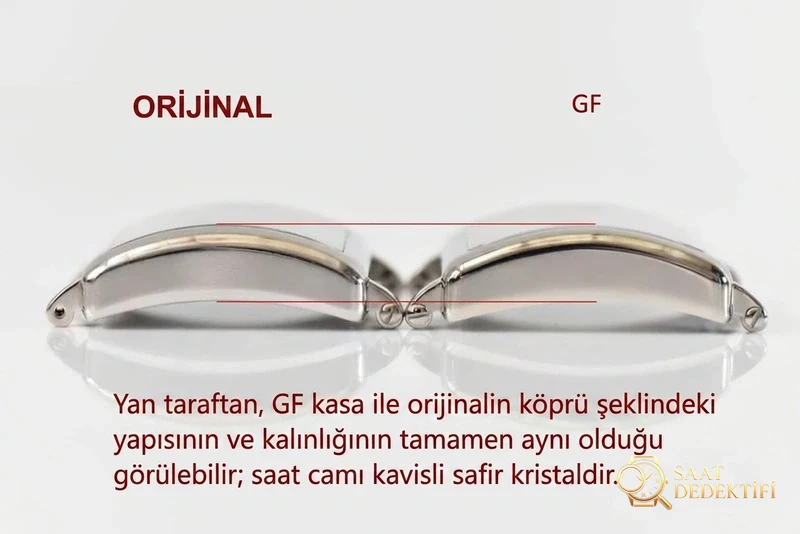 En iyi kadın saati: GF Franck Muller 6002M QZ kadın kuvars kol saati orijinal karşılaştırması - Kadran Detayı ve Bezel İşçiliği