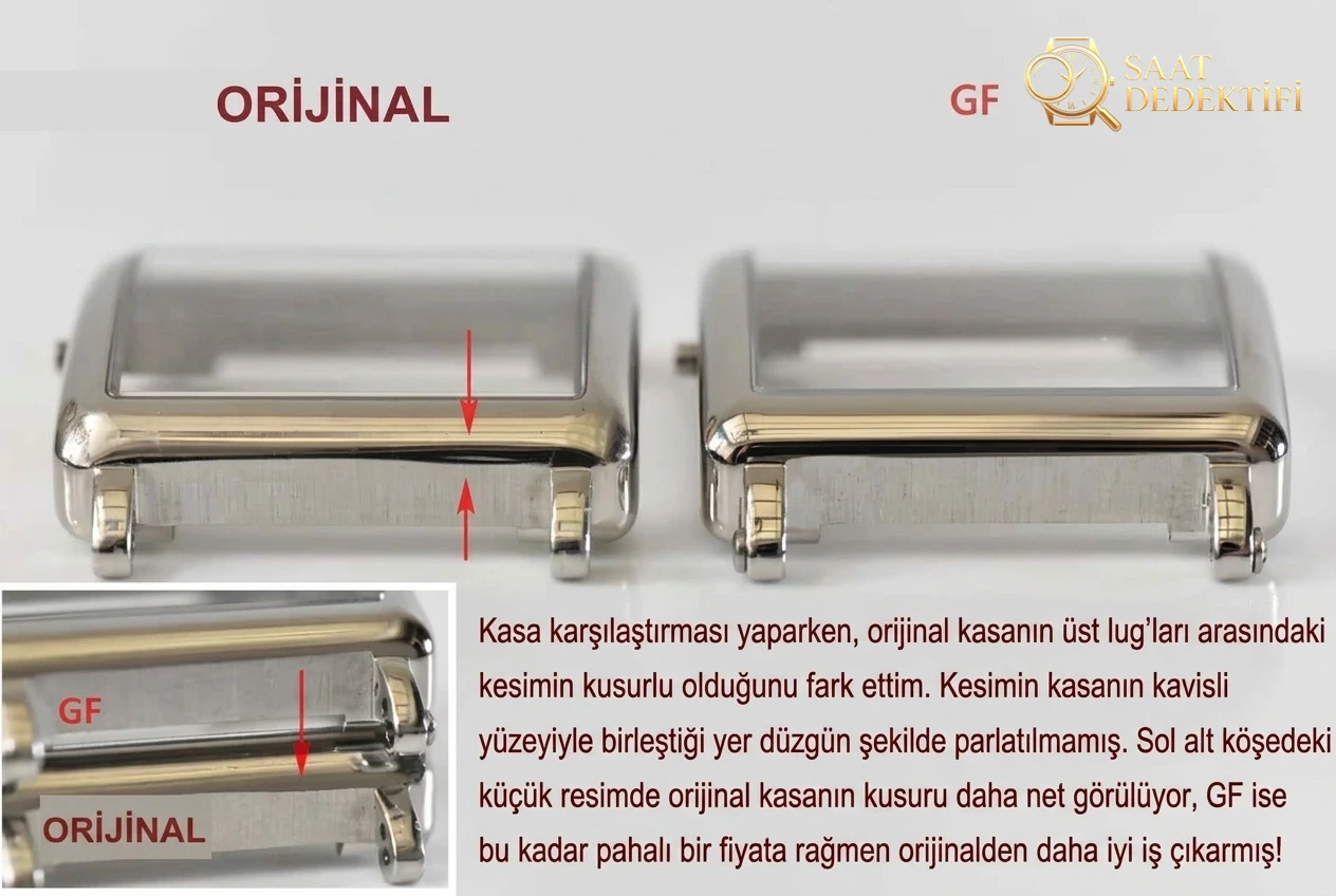 En iyi kadın saati: GF Franck Muller 6002M QZ kadın kuvars kol saati orijinal karşılaştırması - Kasa Profili ve Kurma Kolu İncelemesi