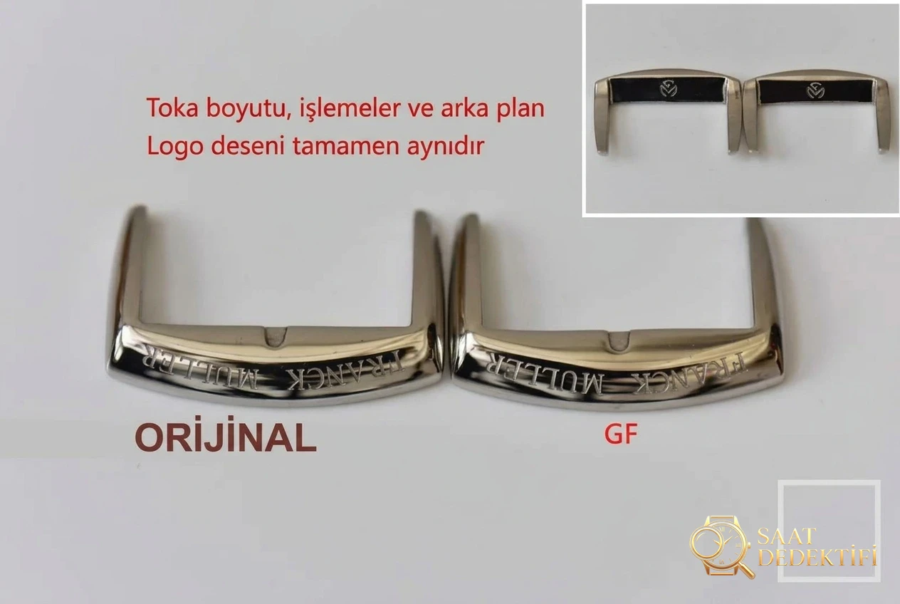 En iyi kadın saati: GF Franck Muller 6002M QZ kadın kuvars kol saati orijinal karşılaştırması - Fosfor ve Super-LumiNova Gece Görünümü