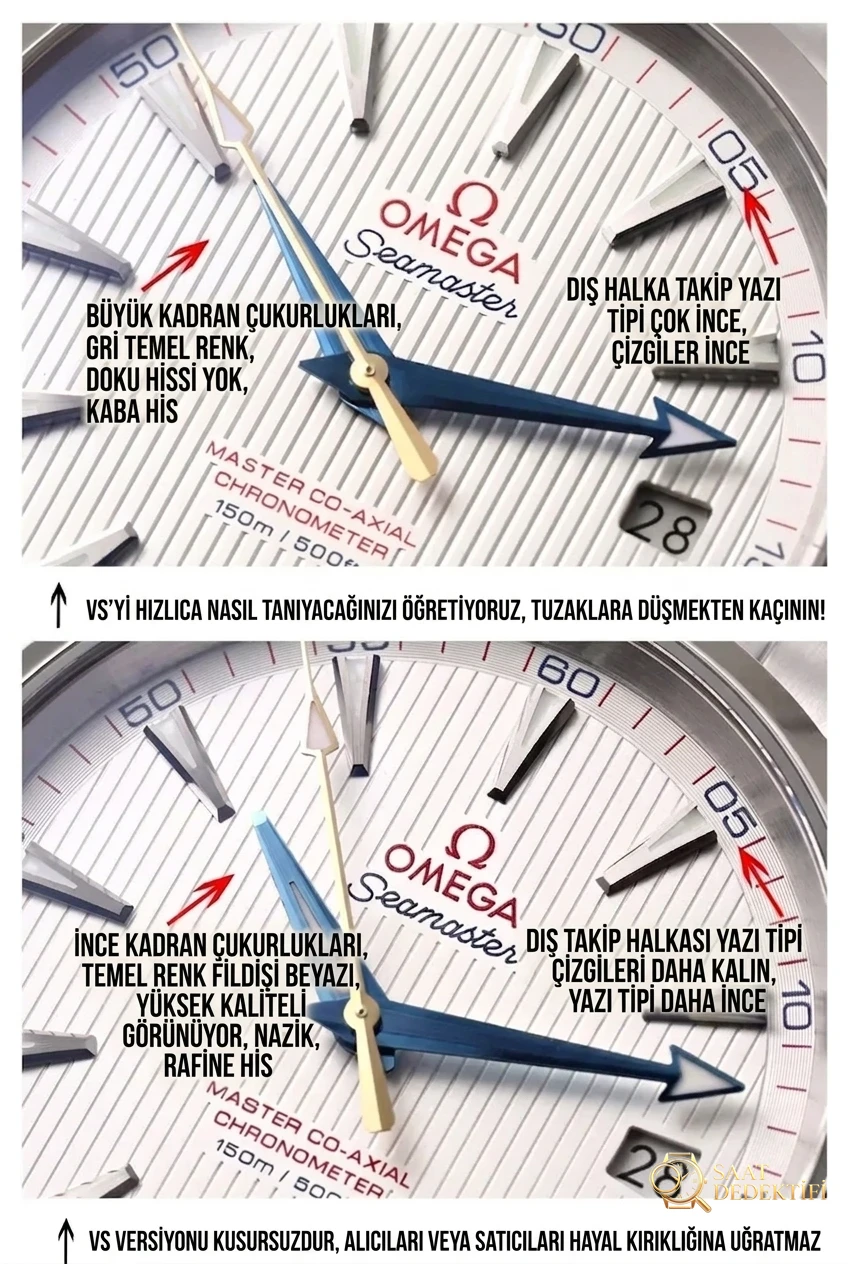 Best VS Factory Omega Aqua Terra 150m Review: Comparison of VSF and Standard Market Clone Models - Bracelet, Buckle and Clip Mechanism